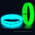 Customized Injected Filled Color Luminous Silicone Wristband